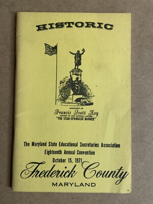Historic Frederick County Maryland MD State 1971 Secretaries Convention 18th