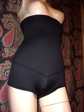 Vintage Flexees Black Firm High Waist Soft Knit Panty Panties Girdle M 2107