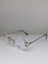 New Vintage C Decor Eyeglasses Titanium Marie HR-103 Rimless C. 1 Shiny Gold
