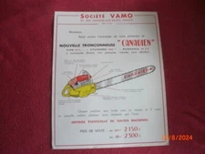 CANADIAN CHAINSAW TYPE 275 ADVERTISING BROCHURE