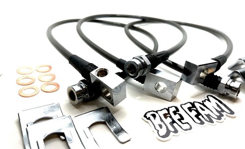 BFE Front Rear Extended Stainless Brake Lines Wrangler 87-06 Cherokee XJ 84-01 - Bild 3 von 7
