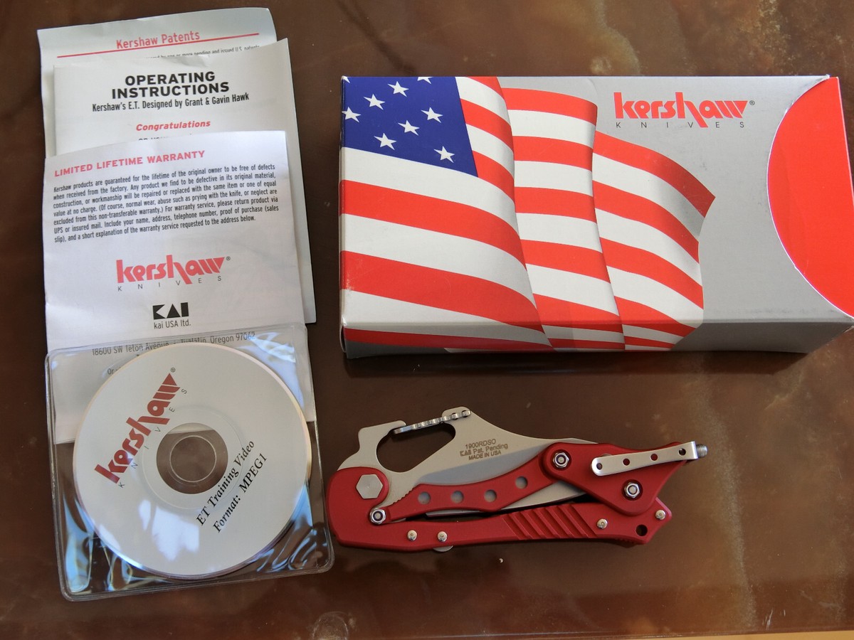 Kershaw ET 1900 RDSO, Red Snap-On, E.T. Knife, G&G design