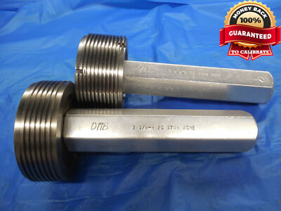 3 1/8 8 STUB ACME 2G THREAD PLUG GAGE 3.125 GO NO GO P.D.'S = 3.0875 & 3.1085
