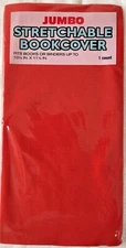 Jumbo Stretchable Bookcover, Washable Fabric- Red- Fits up to 10.5'' X 11''