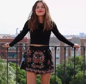 zara embroidered shorts