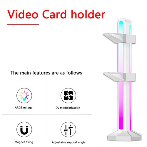 Graphics Card Stand Frame Holder Bracket Desktop 5V 3Pin ARGB Video Card Braces - Photo 9/18