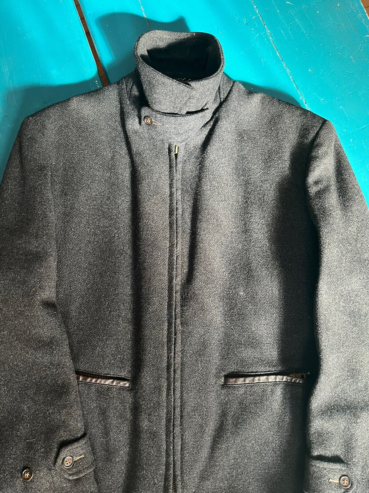 Vintage 60s Black Grey Jacket Coat Mighty Mac Glo… - image 12