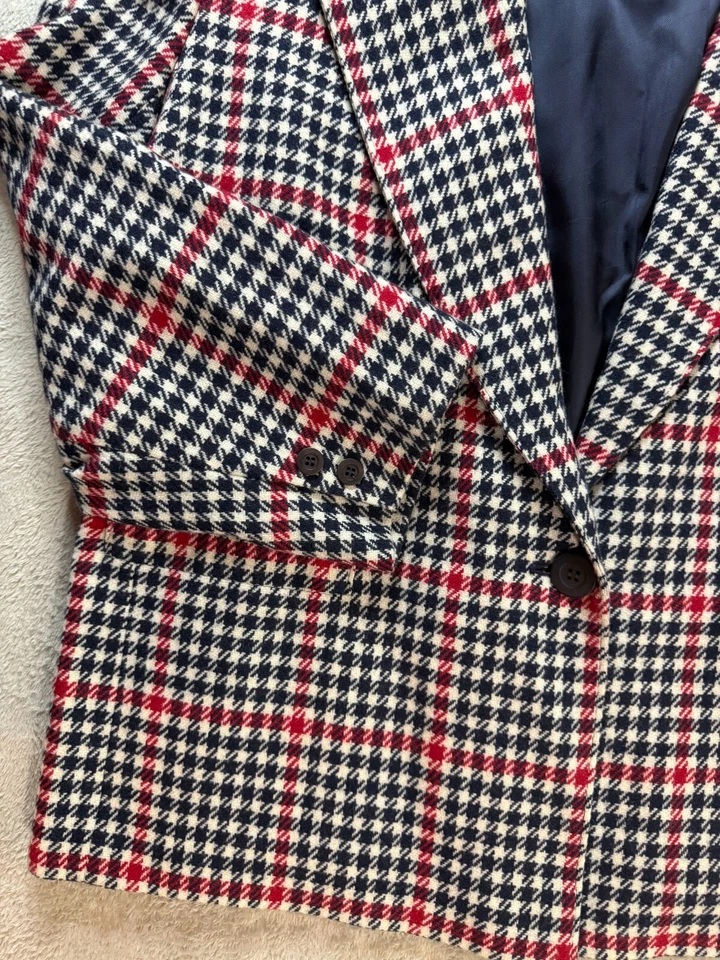 VTG 90s Pendleton Womens 100% Virgin Wool One Button Blazer Size 26W Made in USA - Image 3 of 4