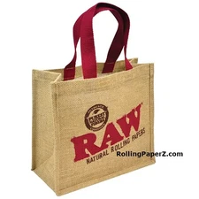 RAW Rolling Papers BURLAP Carry All TOTE BAG - Limited Edition Collectible 