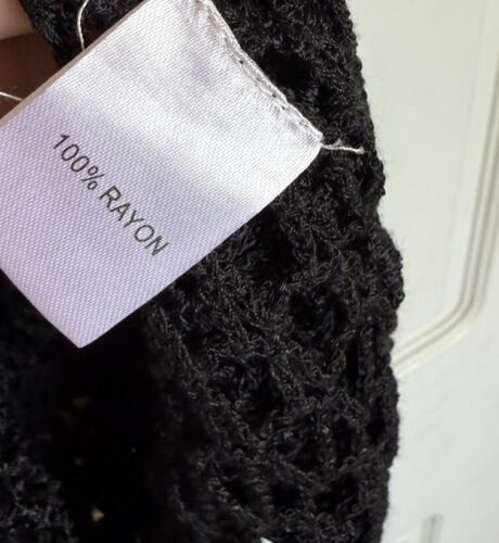 Rat & Boa Dress Women’s Size S Black Crochet Mini Short Off The Shoulder Ruffle - Picture 11 of 15