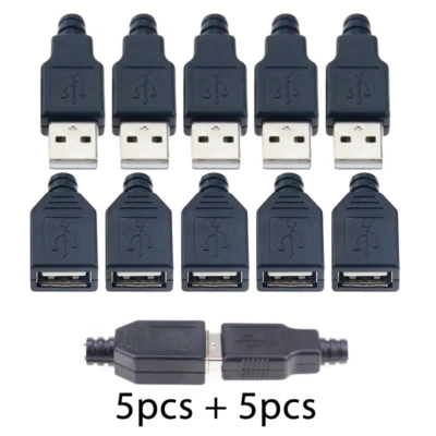 - SANS MARQUE//GÉNÉRIQUE - Lot 10x Connecteur USB Standard Male Femelle Fiche Prise à Souder connector plug