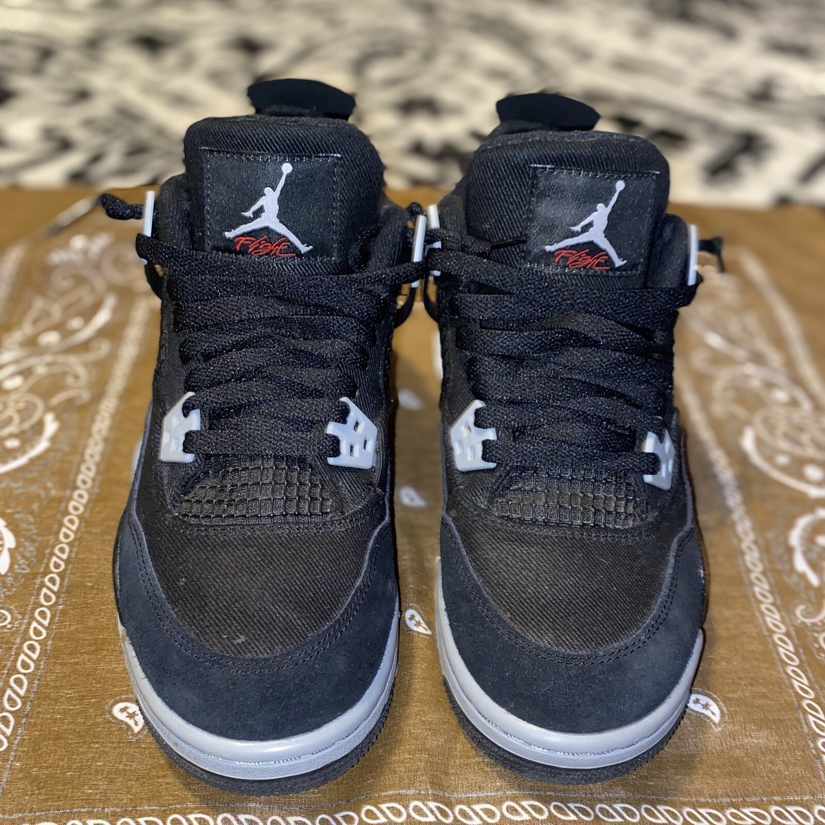 Nike Air Jordan 4 Retro SE Black Canvas ジョーダン 4 レトロ NIKE AIR JORDAN 4 RETRO SE BLACK CANVAS black/lt steel grey