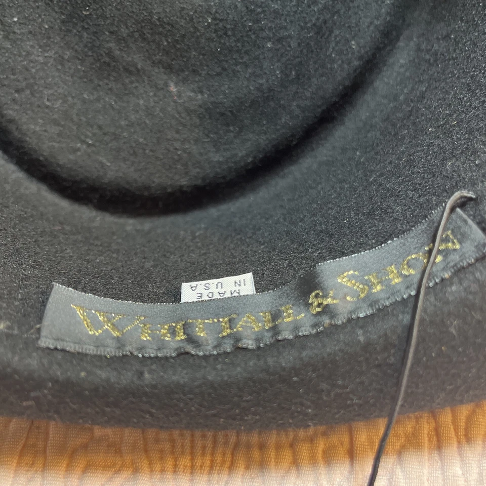 De Colección Whittall & Shon Tapiz de Lana Estampado Floral Sombrero EE. UU. Negro/Cuerda de Mentón Foto 3 de 4