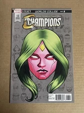 CHAMPIONS #13 HEADSHOT VARIANT 1ST PRINT MARVEL (2017) NOVA SPIDERMAN VIV VISION