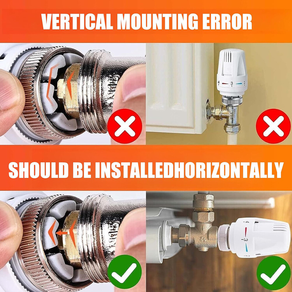 3X Thermostat Head TRV Radiator Thermostatic Heater Control Head