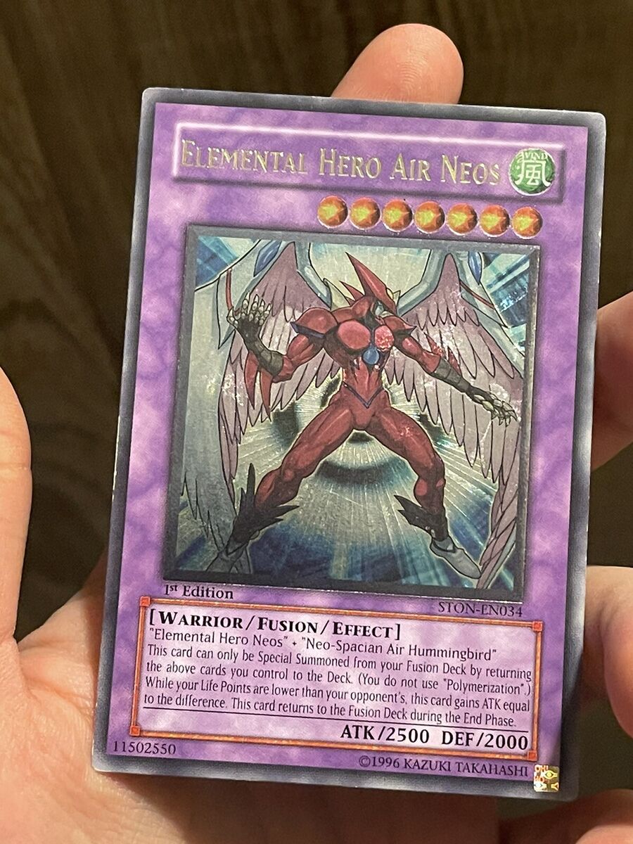 Yu-Gi-Oh TCG: Ultimate Rare Elemental Hero Air Neos, STON Yu-Gi-Oh TCG: Ultimate Rare Elemental Hero Air Neos, STON