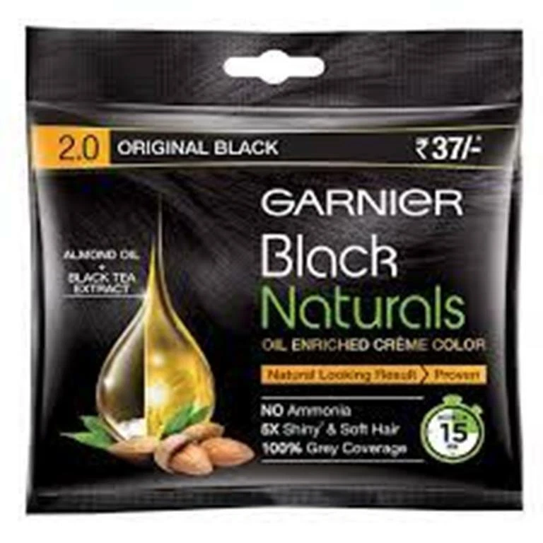 5 PACOTES Garnier Original Black Naturals 2.0 cor creme enriquecido com óleo 20 ml +20 gm - Imagem 4 de 4