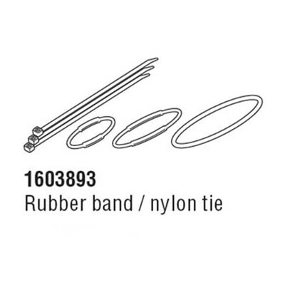 Cateye Strada Slim Gummiband & amp; Zip Tie Fitting Kit Schwarz