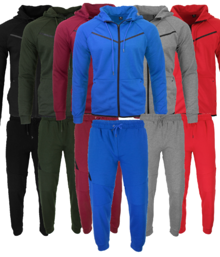 Men’s Tech Fleece Jogging Set Soft Cotton Texture Fleece Sweatsuit High ...