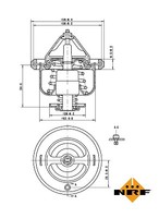 NRF 725108 Thermostat, KÜHlmittel FÜR CitroËN FSO Lexus Mini Mitsubishi Peugeot