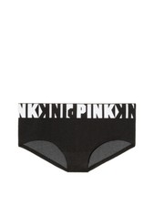 Victoria's Secret PINK Seamless Hipster Panty Black Logo