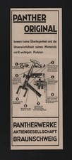 BRAUNSCHWEIG, Werbung 1934, Pantherwerke AG Fahrrad-Rahmen-Rohre
