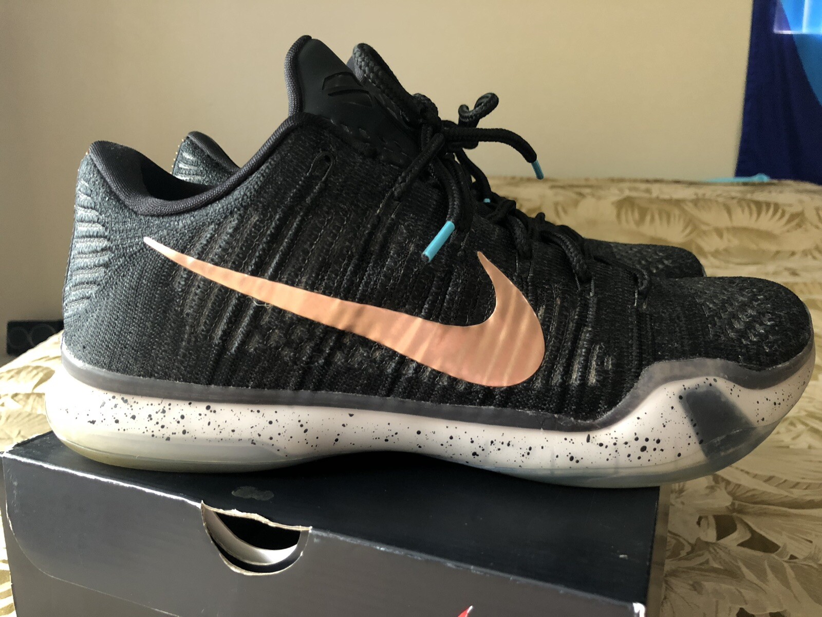 Nikeid Kobe X 10 Prm Blackrose Gold Size 12 Nds