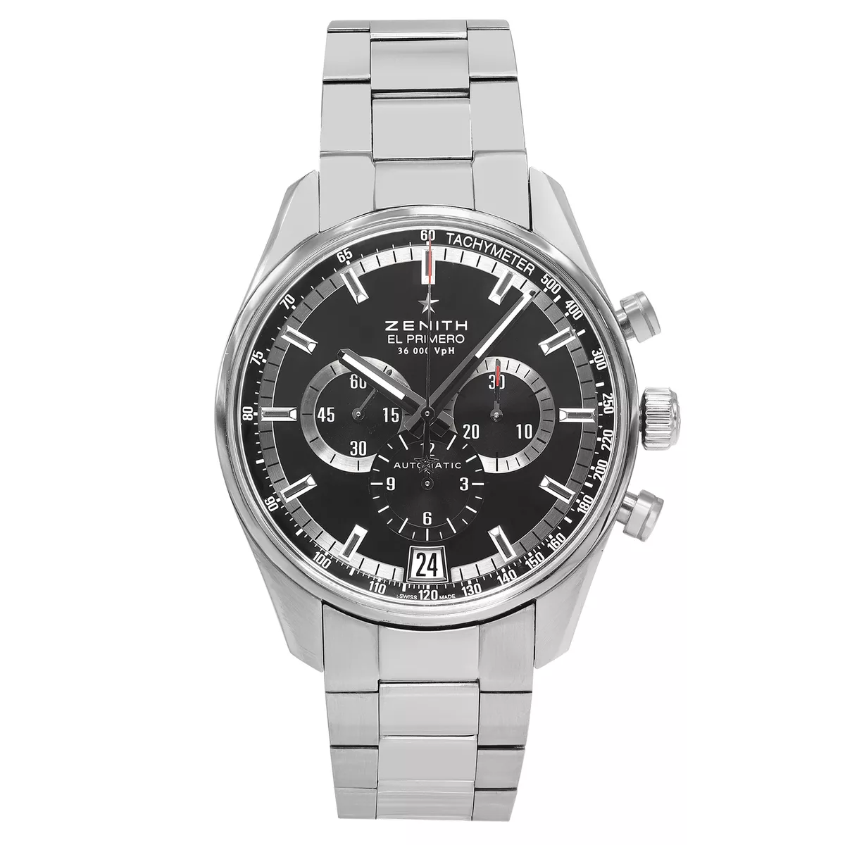 Zenith El Primero 42mm Steel Black Dial Automatic Men Watch