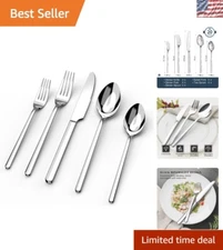Durable & Elegant 20-Piece Cutlery Set for Dining Perfection - Dishwasher Safe