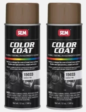 SEM 15033 Color Coat Saddle Tan Spray Paint Aerosol 12 oz. each (2 Cans)