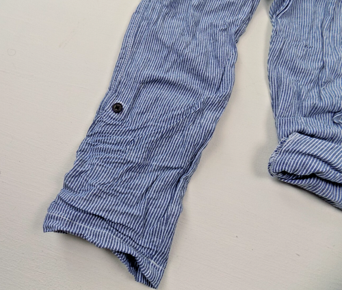 nwot h&m linen boys pants pinstripes gray blue color preppy nautical summer - Picture 6 of 6