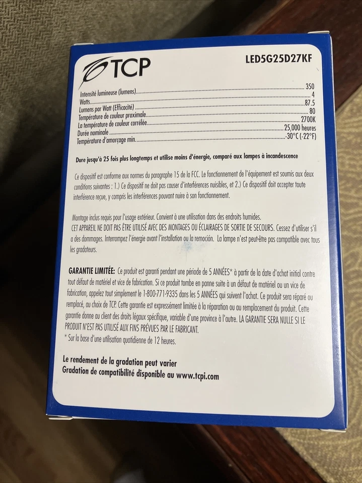 TCP 40 Watt LED Replacement Decorative GLOBE Bulb Using Only 4 Watts-Soft White! - Image 2 of 3