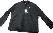 Callaway Golf Chevron Quilted Zip Jacket Coat Black Caviar Hybrid Mens Sz XL