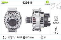Valeo Lichtmaschine 14V 120A FüR MERCEDES-BENZ C-Klasse Clc-Klasse