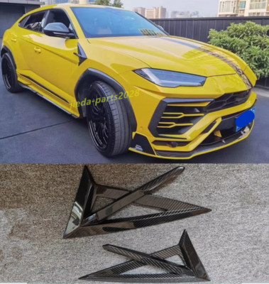 For Lamborghini Urus Carbon Front Fender Side Trim Air Vents Cover Kit Fish fin