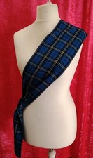Blue Hunter Tartan Sash Burns Night Fancy Dress Scottish 6ft Budget Sash