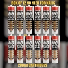 BOX OF 12 DEKTON NO NEED FOR NAILS 290ml CARTRIDGES