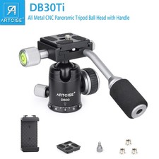 Tripod Head Mini Video Head All Metal CNC Panoramic Head Monopod Head W/Handle
