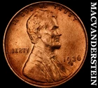 1936-S Lincoln Wheat Cent- Choice Gem Brilliant Uncirculated Luster #J4272