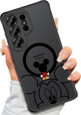 Case for Samsung Galaxy S26 Ultra, Cute Design Black Translucent Frosted Matte