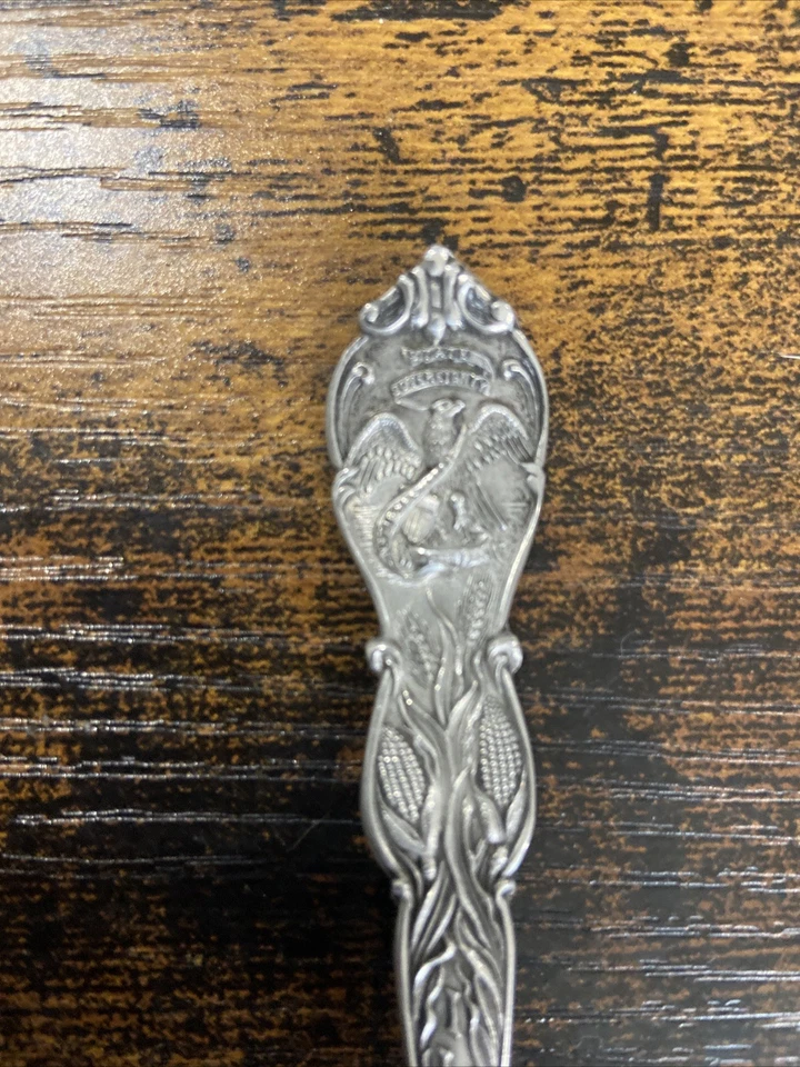 贝克曼彻斯特纯银纪念品勺子伊利诺伊鹰 — 第 4/4 张图片