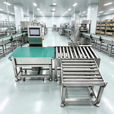 3 Section Dynamic Inline Conveyor Checkweigher with Pusher Rejection 110V 110 lb