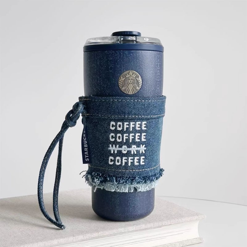 New Starbucks China 2026 Denim Star Coffee Retro 21oz Tumbler with