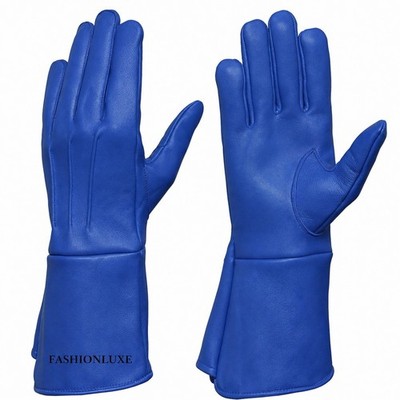 Leather Gauntlet Gloves   Long Cuff Elegant Winter Fashion Gloves | UK USA AUS