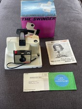 POLAROID Swinger Model 20 Land Camera Vintage White With Box Brochures Untested