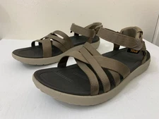 Teva Sanborn Sandals Women's 11 Taupe Outdoor Hiking Adjustable Strap 1015161