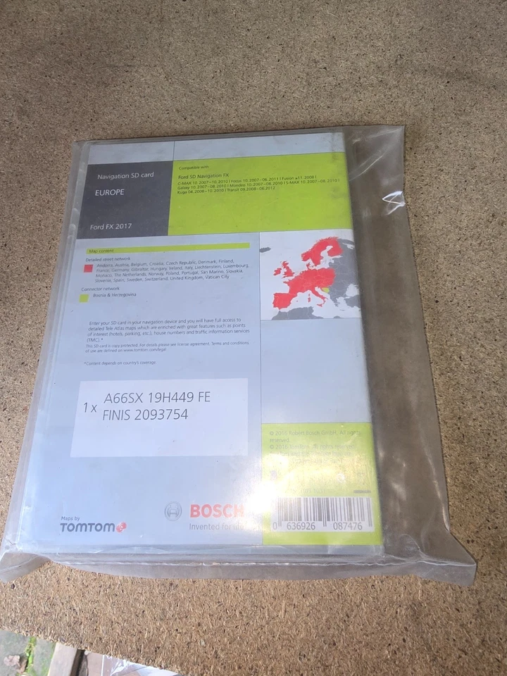 Ford Navigation Software SD Card/CD TomTom FX 2017. Genuine 2093754 - Image 2 of 3