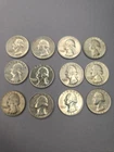 12x Pre 1965 Washington Quarters Lot – $3.00 FV – Mixed Dates – 90% Silver Lot