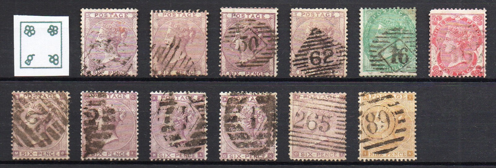 GB QV Collection of 69 Surface Printed Stamps Good/Fine Used High Cat Value
