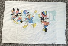 Vintage Mickey Mouse Donald Duck Marching Band Pillowcase Bedding Walt Disney